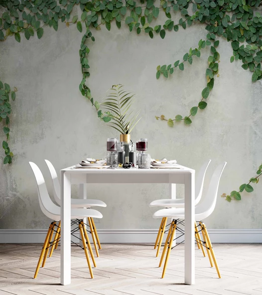 Duvar Dokulu Sarmaşık Dekorlu Duvar Kağıdı - Resim 5