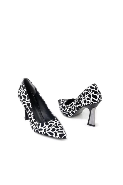 Papuçcity Dnz 03014 8,5 Cm Topuklu Kadın Desenli Stiletto Ayakkabı - 9