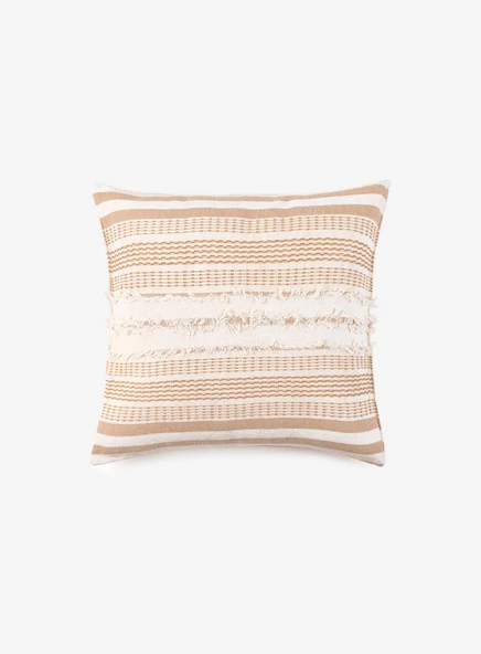 Fringe Camel Yastık Kılıfı 45x45 Cm.