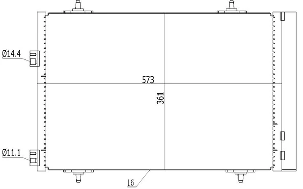 KLIMA RADYATORU KONDENSER P508-C5 III  DV6C-EP6C-EP6CDT-EP6DT OLCU573 X 361 X 16 - ORIS CPE756016