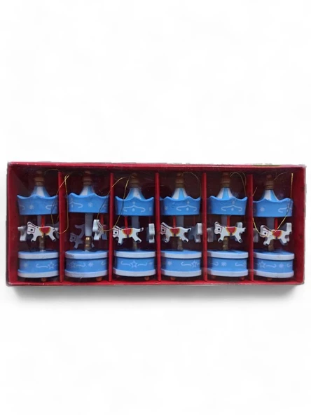 Nostaljik Mavi Mini Atlı Karınca Seti 6'lı - 4