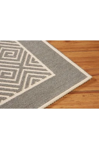 Atölye Alize 120x180 Cm Alize Bukle Serisi Pamuklu Kilim Labirent Modeli -gri