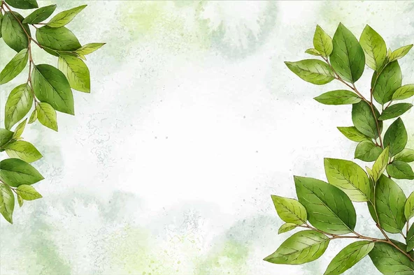 Yaprak Dekorlu Duvar Kağıdı - Resim 7