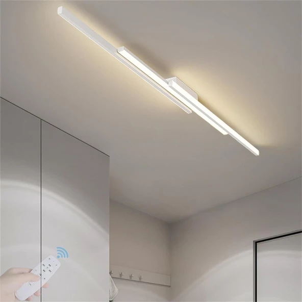 Aksungur / Plafonyer Avize / 120 cm / 3 'lü Line / 3 Renk Işık - 5