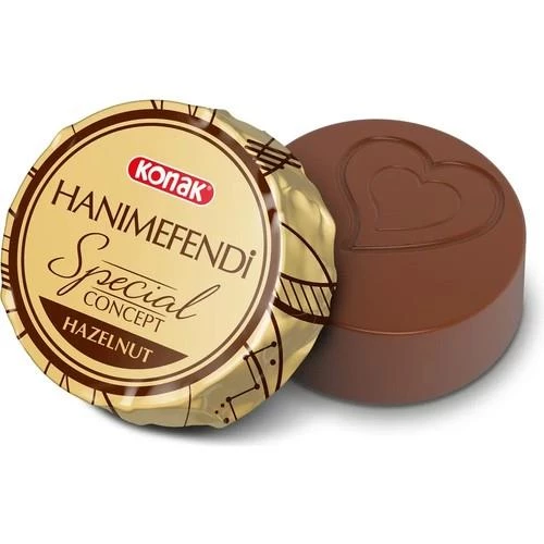 Konak Hanımefendi Fındık Parçacıklı Dolgulu Sütlü Çİkolata 300 GR - Resim 2