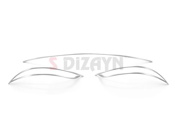 S-Dizayn Fiat Egea SD Krom Arka Tampon Difüzör Çıtası 3 Prç. 2015 Üzeri (Mat Krom) - 2