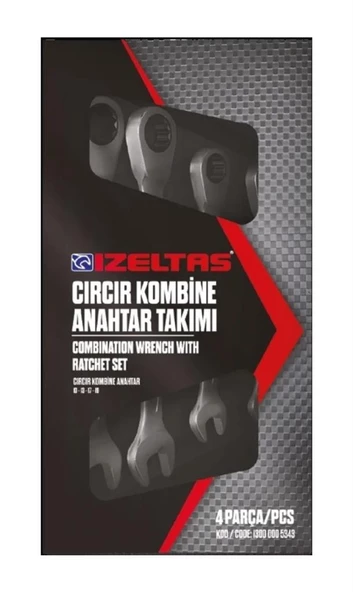 İzeltaş Cırcır Kombine Anahtar Takımı 4 Parça - 2