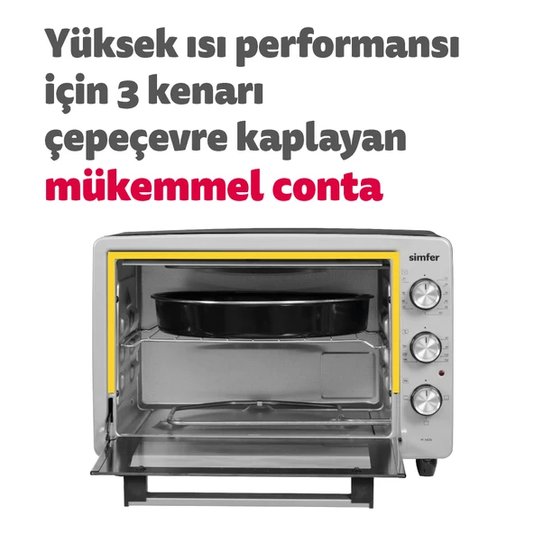 Simfer 3426 İnox Gri 34 Litre Statik Midi/Mini Fırın - 4