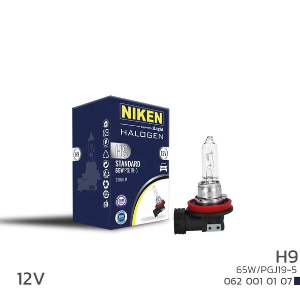 Niken 12V H9 65W Halojen Ampul PGJ19-5