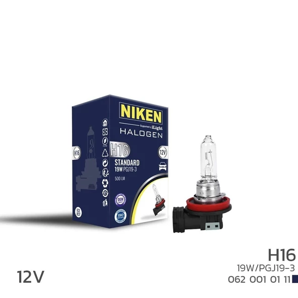 Niken 12V H16 19W Halojen Ampul PGJ19-3