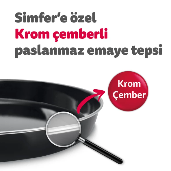 Simfer 3426 İnox Gri 34 Litre Statik Midi/Mini Fırın - 6