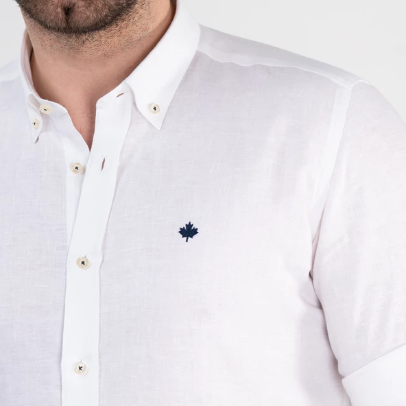 PAUL MARTİN REGULAR FİT KETEN ERKEK GÖMLEK - Resim 6