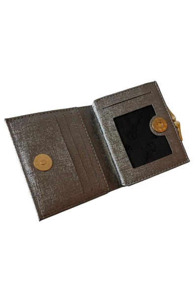 Ulaş Aksesuar   Kibar Açık Gri Renk Kart/Bozuk/Kağıt Para Bölmeli Şık Kadın Cüzdan - Resim 2