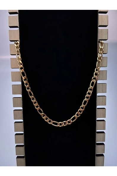 Ulaş Aksesuar   Kalın Zincir Gurmet Gold Renk Kararmaz Paslanmaz 316l Çelik Erkek Kolye - 2