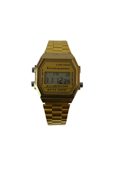 Ulaş Aksesuar   Retro Modeli Alarm/kronometre Unisex Metal Kordon Kol Saati