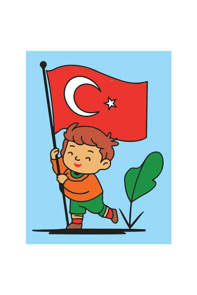 29 Ekim Cumhuriyet Bayramı Kum Boyama Kartı Seti 5 Adet Büyük Boy A4-Red Castle KB-RC-053-1 - 8