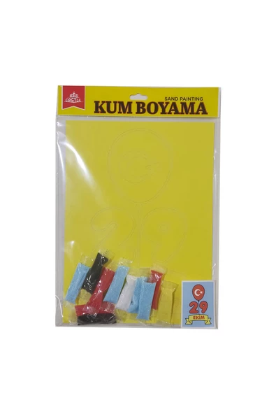 29 Ekim Cumhuriyet Bayramı Kum Boyama Kartı Seti 5 Adet Büyük Boy A4-Red Castle KB-RC-053-1 - 7