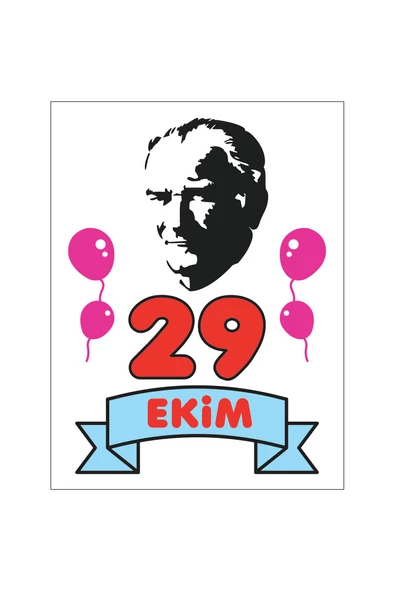 29 Ekim Cumhuriyet Bayramı Kum Boyama Kartı Seti 5 Adet Büyük Boy A4-Red Castle KB-RC-053-1 - 10