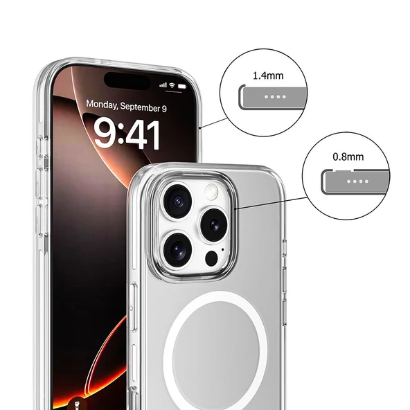 iPhone 16 Pro Max Kılıf Magsafe Şarj Özellikli Kamera Korumalı Kripto Kapak - 11