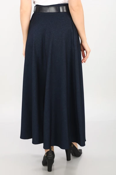SORALLİNE KADIN KLOŞ ETEK KIŞLIK 779 LACİVERT - 4