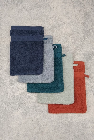 5'li Paket Pamuklu Yumuşak Hassas Ciltler İçin Havlu Kese - 4