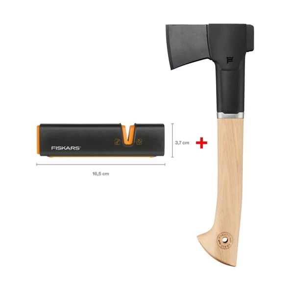 Fiskars Norden N7 Parçalama Baltası + Balta ve Bıçak Bileyici