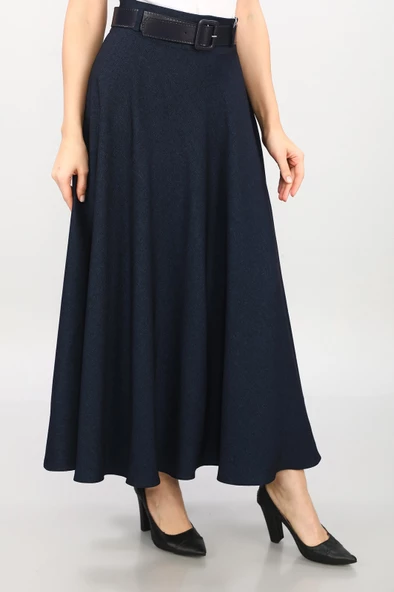 SORALLİNE KADIN KLOŞ ETEK KIŞLIK 779 LACİVERT - 3
