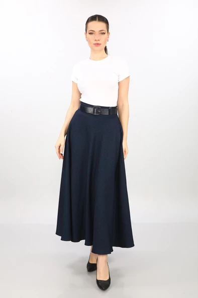 SORALLİNE KADIN KLOŞ ETEK KIŞLIK 779 LACİVERT
