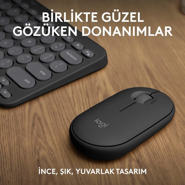 LOGITECH PEBBLE TÜRKÇE Q KLAVYE VE MOUSE 920-012245