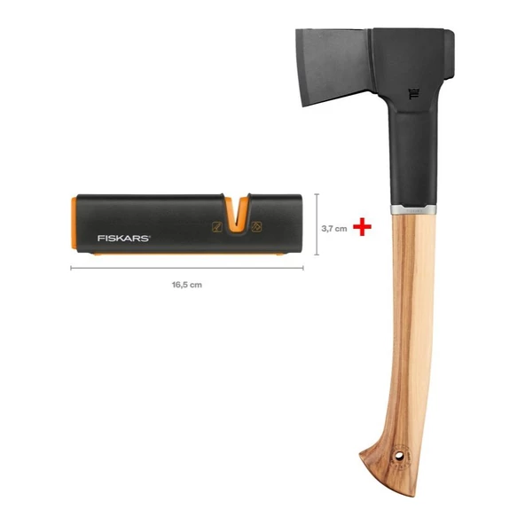 Fiskars Norden N10 Parçalama Baltası + Balta ve Bıçak Bileyici