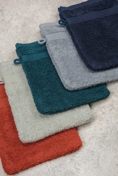 5'li Paket Pamuklu Yumuşak Hassas Ciltler İçin Havlu Kese - 3
