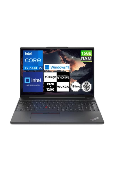 ThinkPad E16 Gen1 i5-1335U 16 GB 2 TBSSD 16" WUXGA Windows 11 Home 21JN0005TX BT29