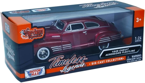 Vardem Motormax 1:24 1948 Chevy Aerosedan Fleetline Model Araba 1948 Chevy Klasik Araba