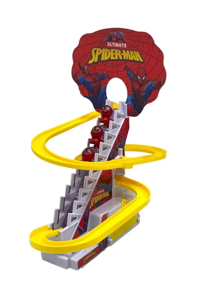 Dön Dolaş Spiderman Oyunu Merdivenden Çıkıp Kaydıraktan Kayan Spiderman Işıklı Müzikli - 4