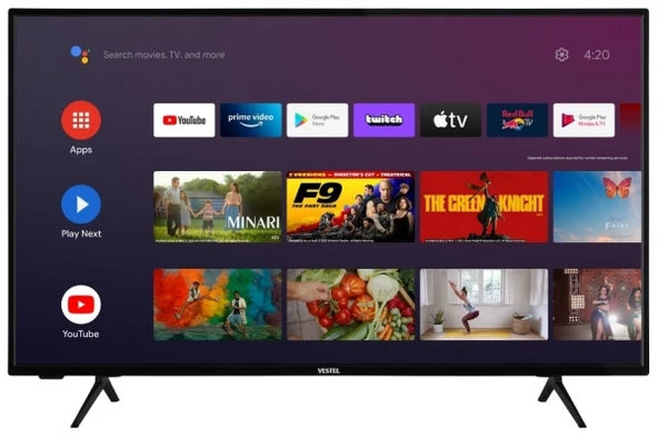 Vestel 43FA9500 Full HD 43" 109 Ekran Uydu Alıcılı Android Smart LED TV - AMBALAJ HASARLI - 2