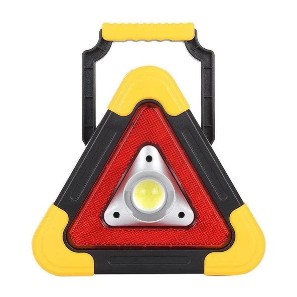 500 Lumen Solar Şarjli Çok Fonksi̇yonlu Reflektör Işikli İkaz Lambasi