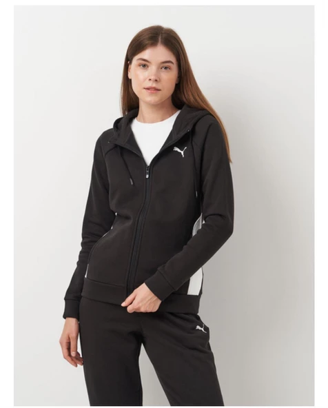 PUMA CLASSİC HOODED TRACKSUİT FL KADIN KAPÜŞONLU POLAR EŞOFMAN TAKIMI - 3