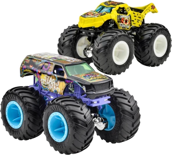 Hot Wheels Monster Trucks 1:64 Güçlü İkili Arabalar TOTALED - CRATE DANGER FYJ64-HWN57