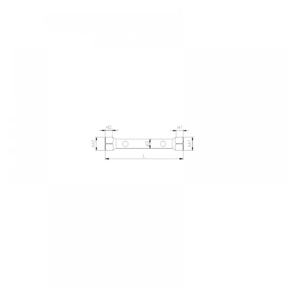 İzeltaş 6x7 mm Kovan Anahtar İki Ağız - 2