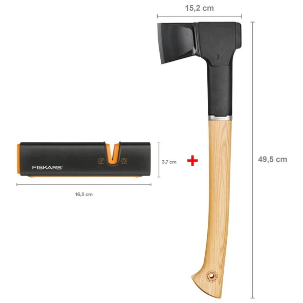 Fiskars Norden N12 Yarma Baltası + Balta ve Bıçak Bileyici