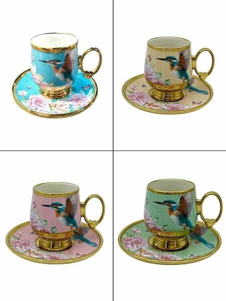 Roy King Qush Kahve Fincan Takımı Mavi - Resim 2