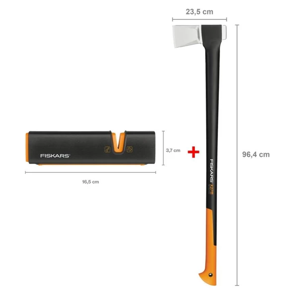 Fiskars Yarma Baltası XXL-X27 + Balta ve Bıçak Bileyici