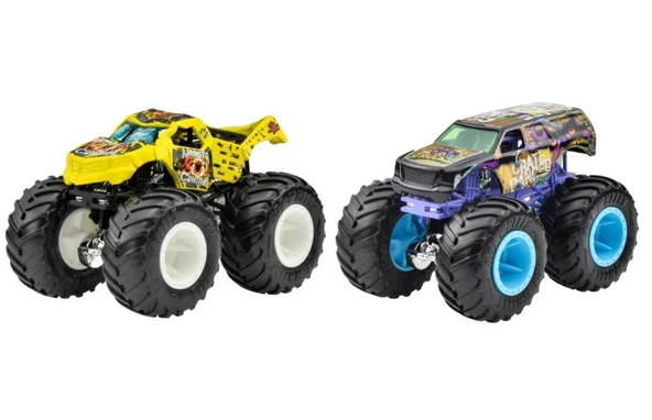 Hot Wheels Monster Trucks 1:64 Güçlü İkili Arabalar TOTALED - CRATE DANGER FYJ64-HWN57 - 2