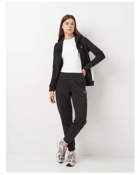 PUMA CLASSİC HOODED TRACKSUİT FL KADIN KAPÜŞONLU POLAR EŞOFMAN TAKIMI - 5