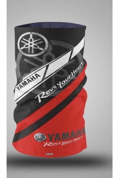 Gogo Motorsiklet Buff ( Bandana ) 3d Yamaha Siyah-kırmızı