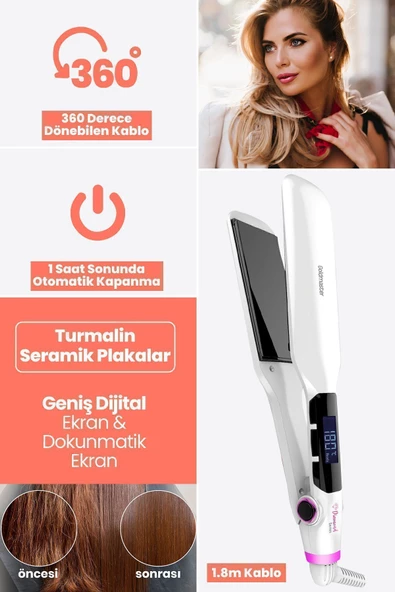 Goldmaster Diamond By-5107 Geniş Saç Düzleştirici - 4