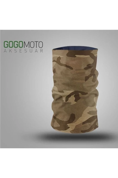 Gogo Motosiklet Buff Askeri Sarı Kamuflaj Bandana