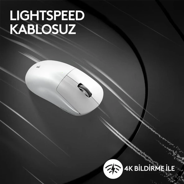 Logitech G PRO X Superlight 2 910-006639 Beyaz Lightspeed Hero Şarjlı Optik Kablosuz Oyuncu Mouse - Teşhir - 2