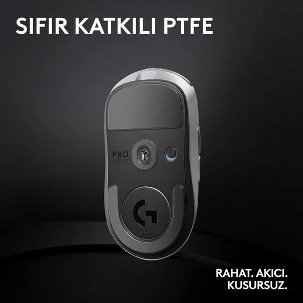 Logitech G PRO X Superlight 2 910-006639 Beyaz Lightspeed Hero Şarjlı Optik Kablosuz Oyuncu Mouse - Teşhir - 5