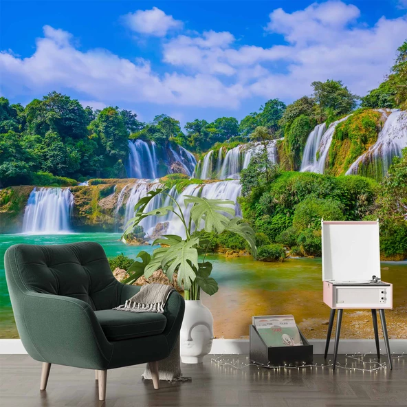 Deniz ve Şelale Temalı Duvar Kağıdı - Resim 6